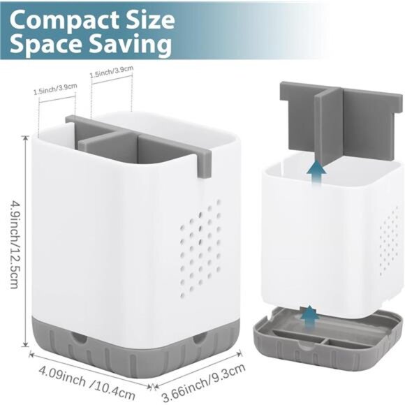 Toothbrush Holder Electric Toothpaste Organizer Kids Bathroom Storage Caddy 3 Sl - Picture 3 of 7